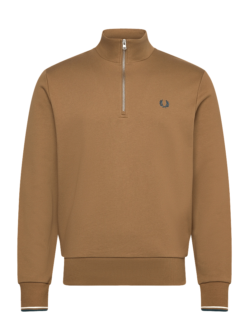 Fred Perry - HALF ZIP SWEATSHIRT - shop efter anledning - shdstn/ecr/dkpet - 0