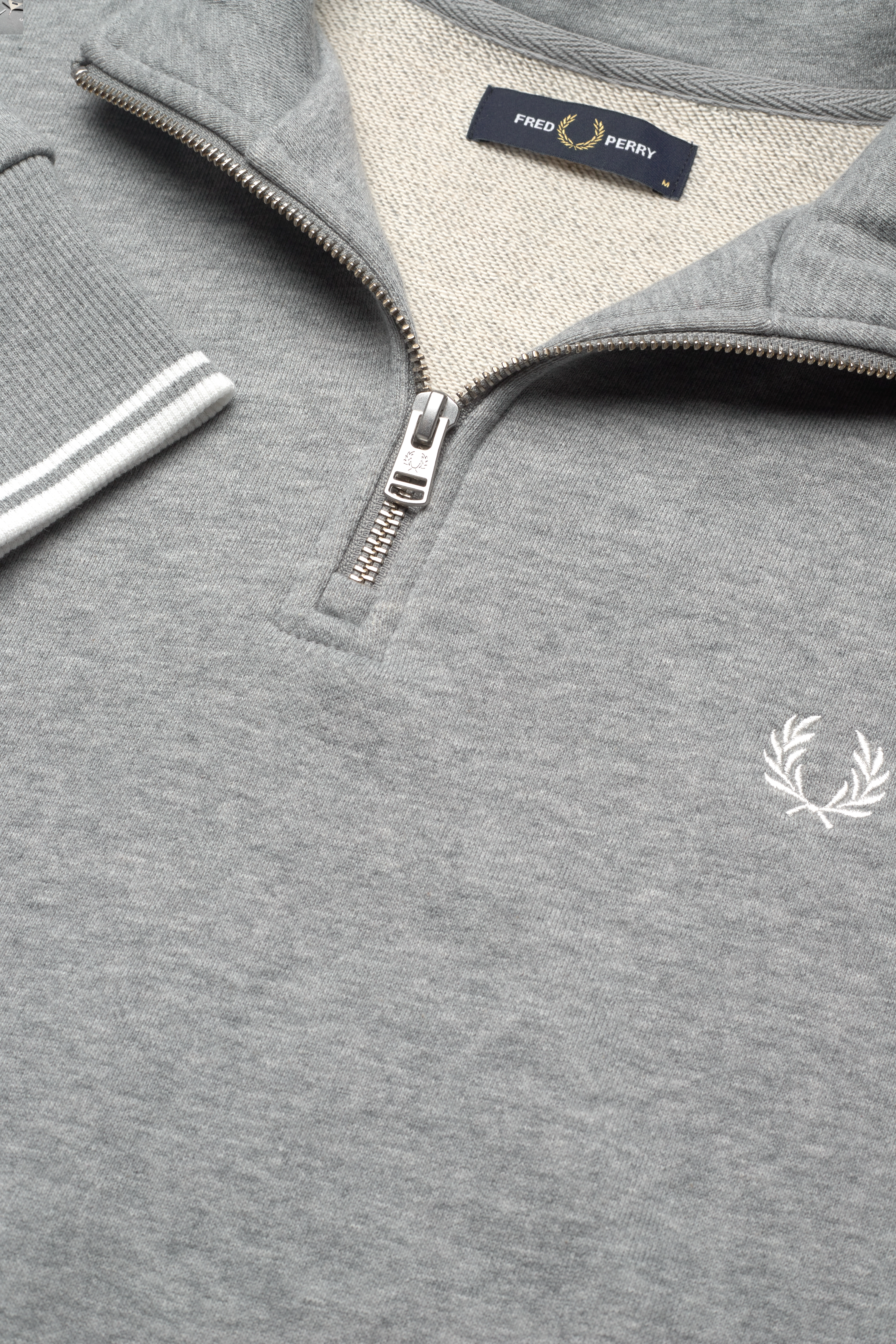 Fred Perry - HALF ZIP SWEATSHIRT - sweatshirts - steel marl - 2