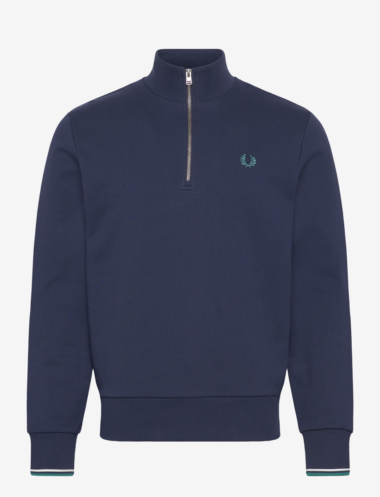 Fred Perry - HALF ZIP SWEATSHIRT - osta olukorra järgi - tnsbl/snwht/dpmt - 0