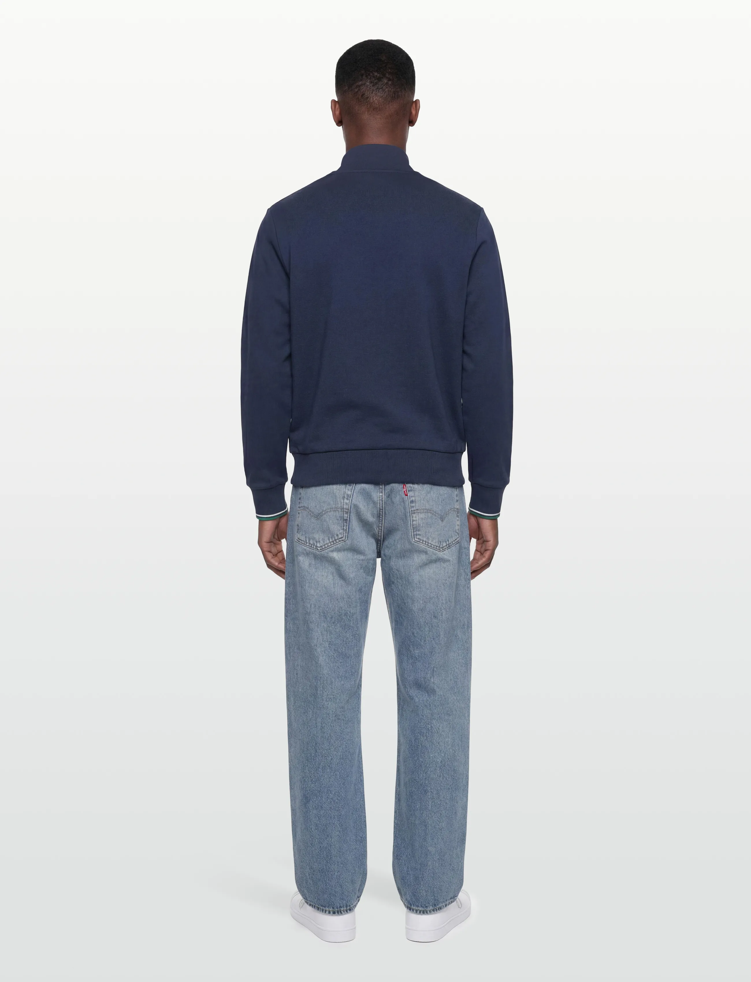 Fred Perry - HALF ZIP SWEATSHIRT - sweatshirts - tnsbl/snwht/dpmt - 4