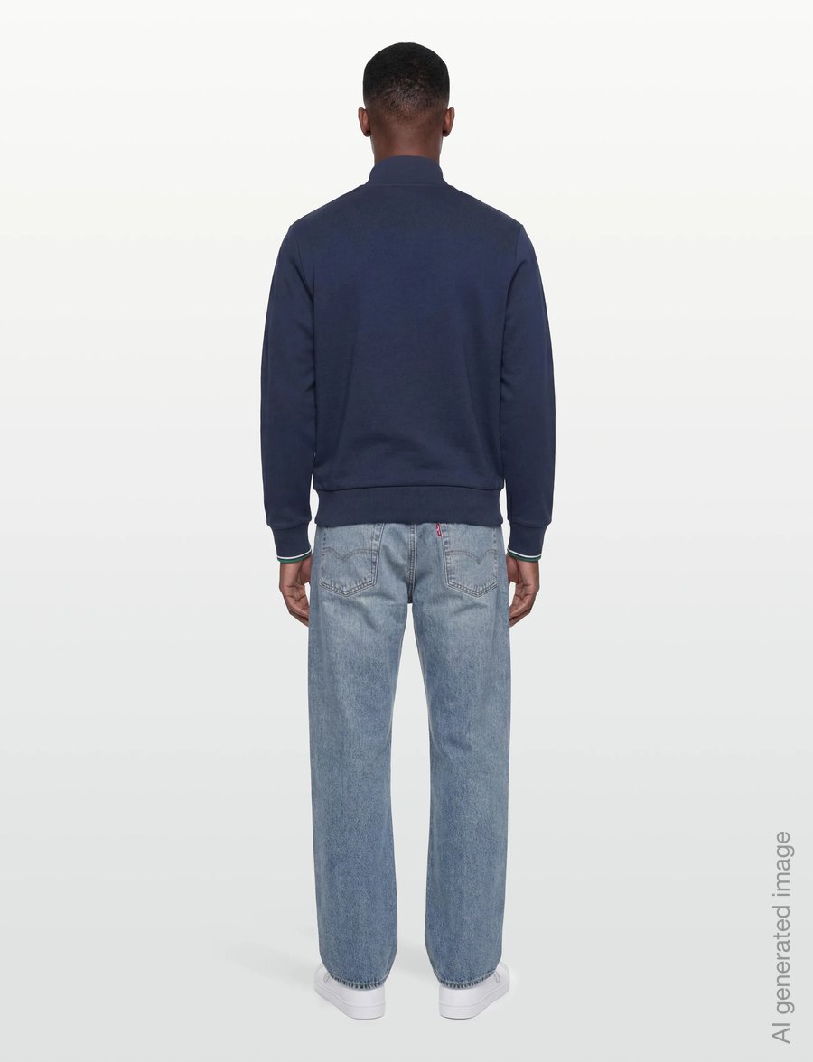 Fred Perry - HALF ZIP SWEATSHIRT - sweatshirts - tnsbl/snwht/dpmt - 4