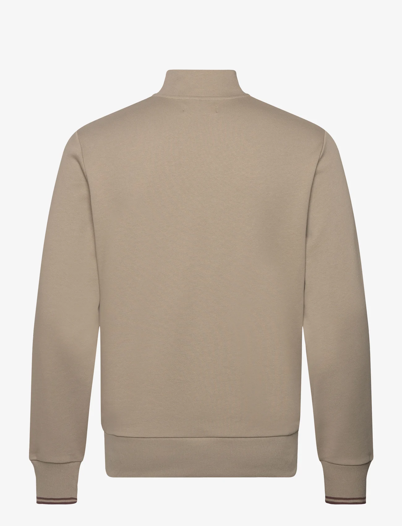 Fred Perry - HALF ZIP SWEATSHIRT - sweatshirts - warm grey/brick - 1