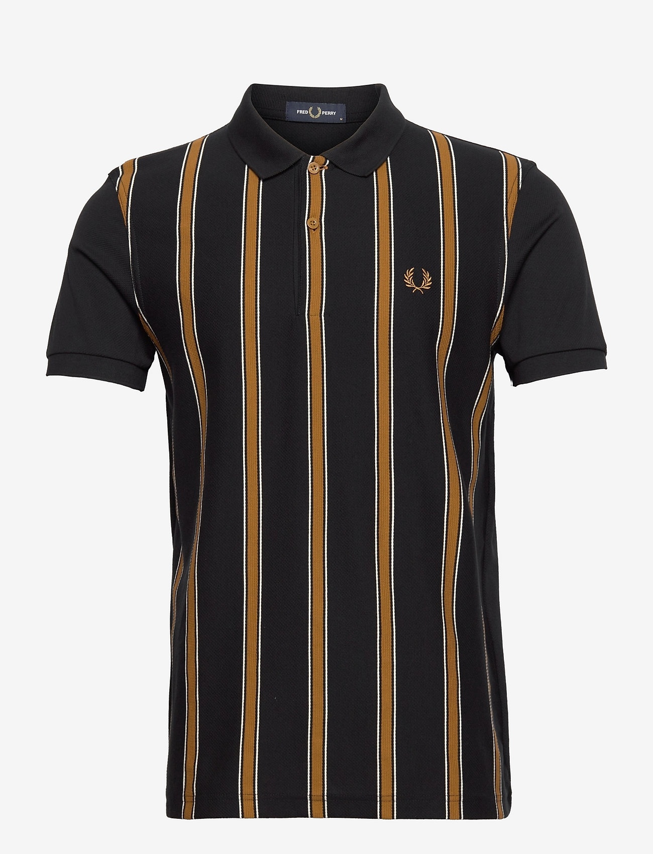 Fred Perry - TEXTURED STRIPE POLO - black - 0