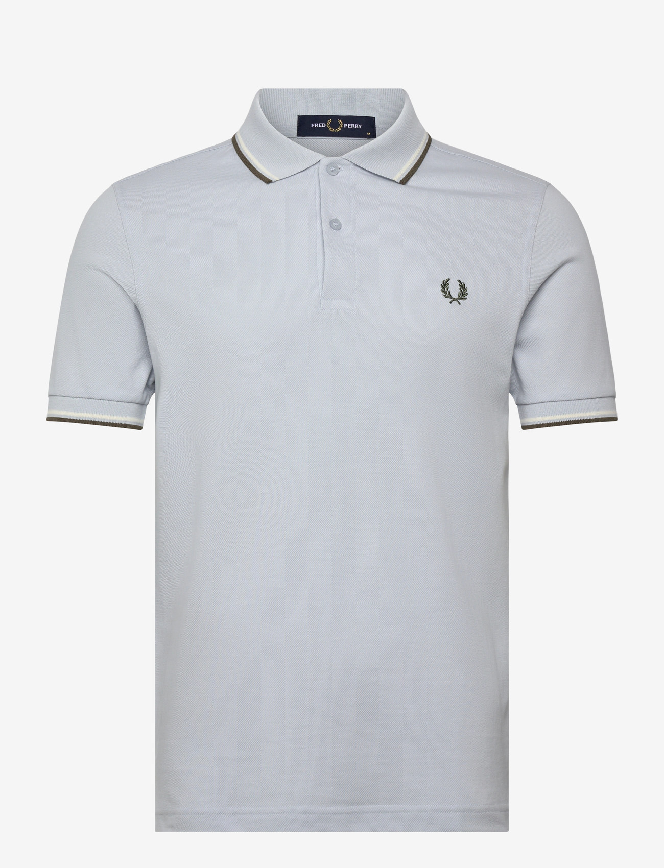 Fred Perry - TWIN TIPPED FP SHIRT - kortärmade pikéer - dusky blue / ecru / laurel wre - 1