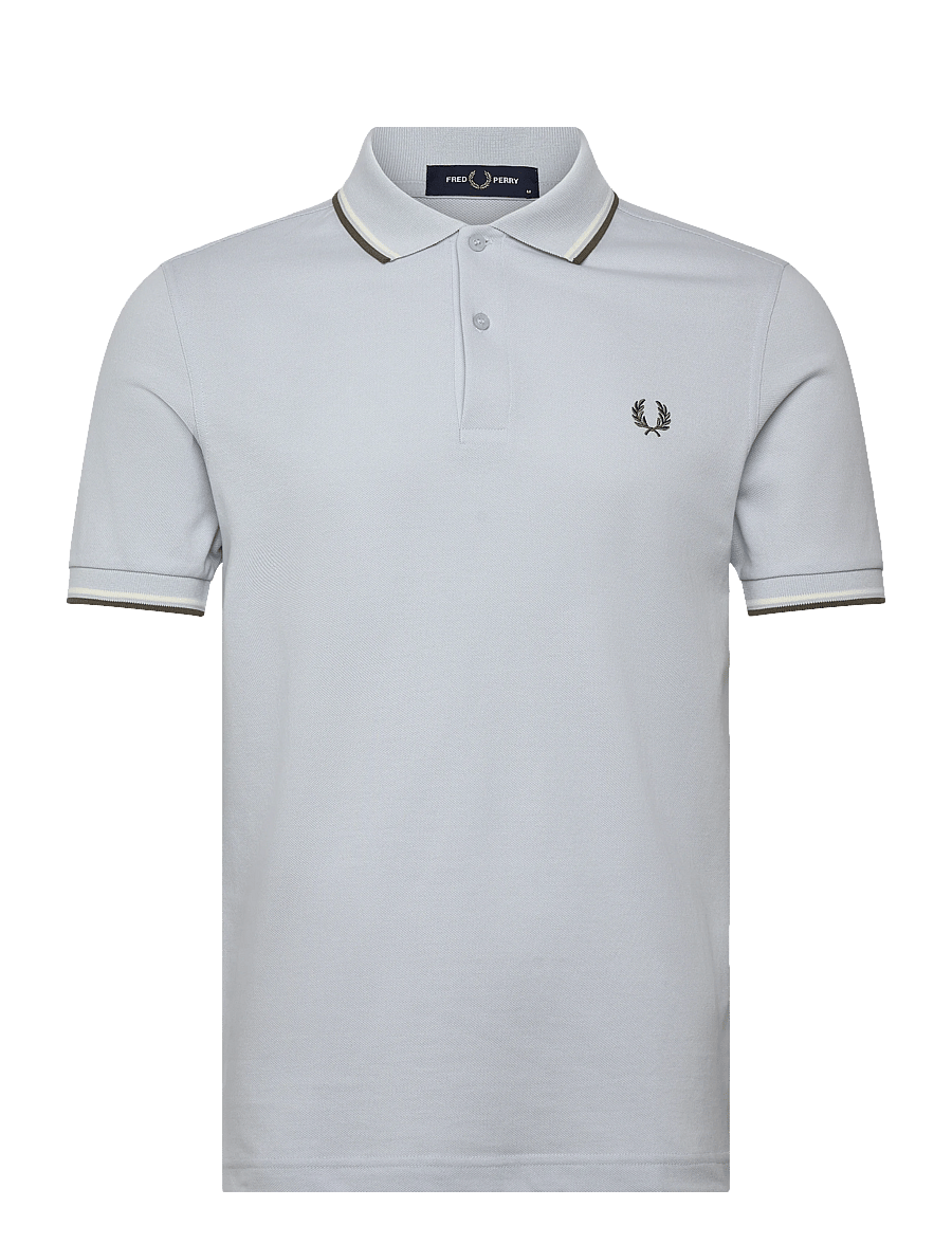 Fred Perry - TWIN TIPPED FP SHIRT - polo krekli ar īsām piedurknēm - dusky blue / ecru / laurel wre - 1