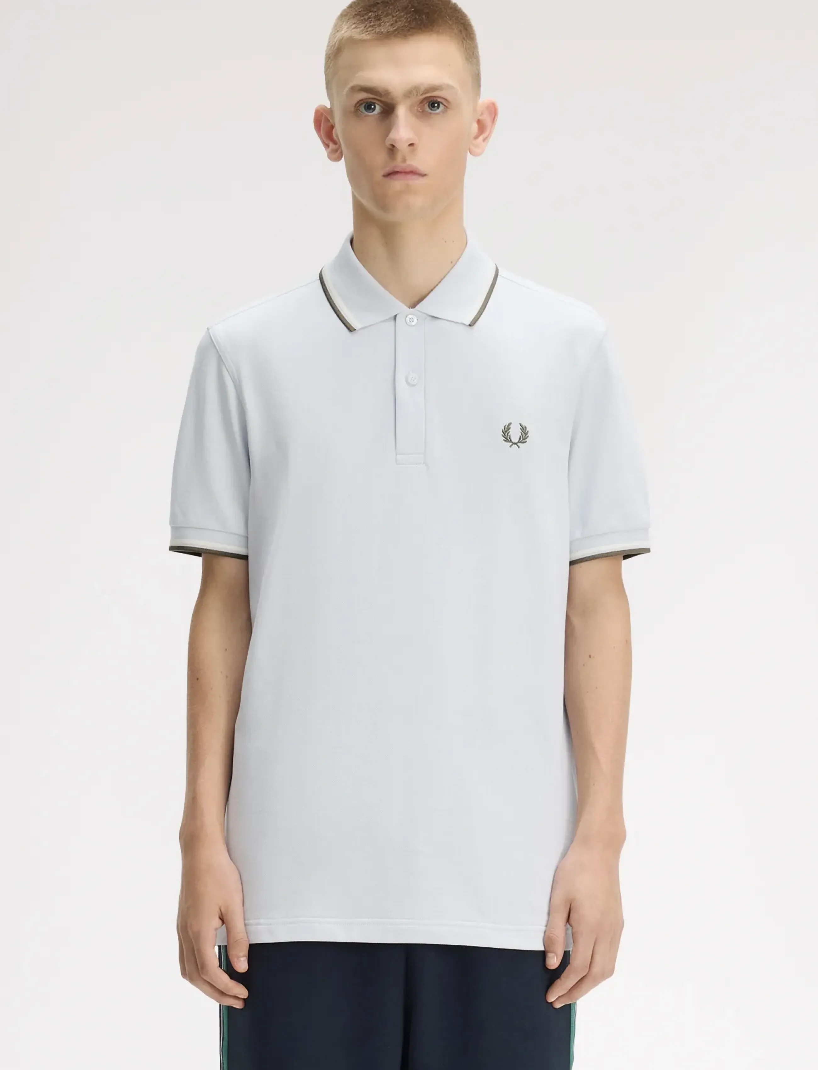 Fred Perry Twin Tipped Fp Shirt, M, Blue, Poloer > Kortærmede, Herre