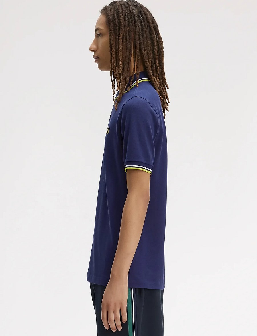 Fred Perry - TWIN TIPPED FP SHIRT - korte mouwen - french navy / dusky blue / cit - 3
