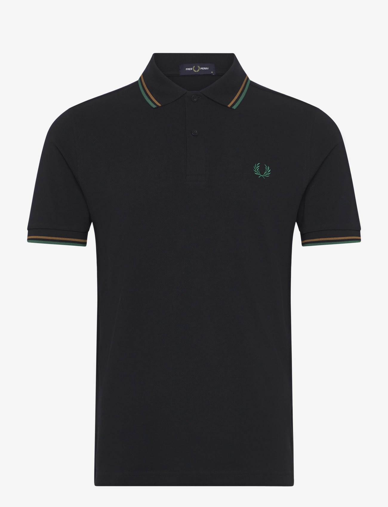 Fred Perry - TWIN TIPPED FP SHIRT - kortärmade pikéer - navy / dark caramel / sport gr - 1
