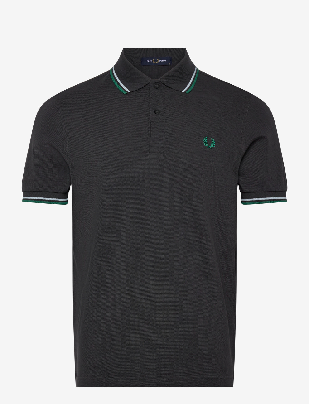 Fred Perry - TWIN TIPPED FP SHIRT - kortärmade pikéer - anchor grey / light ice / spor - 1