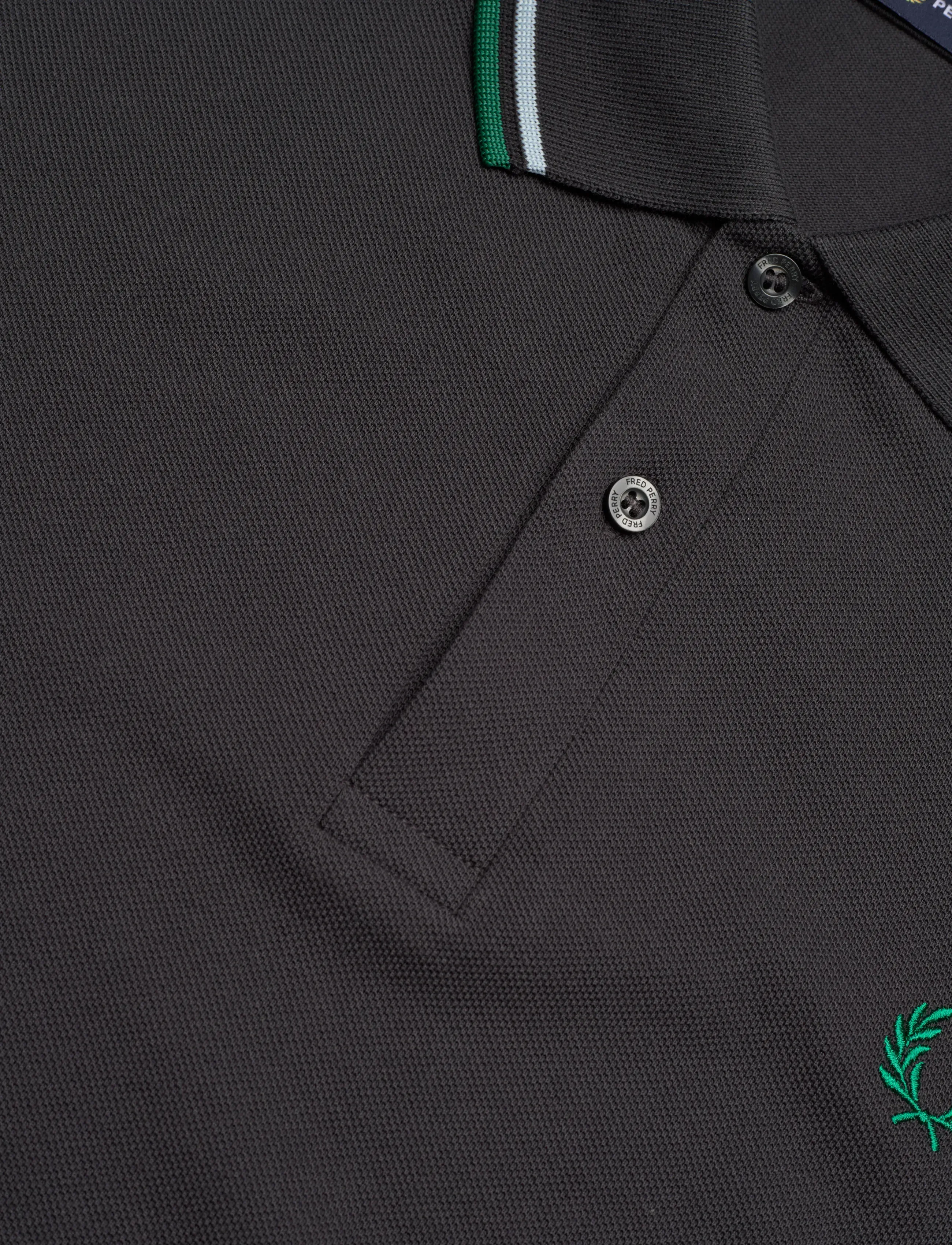 Fred Perry - TWIN TIPPED FP SHIRT - kurzärmelig - anchor grey / light ice / spor - 4