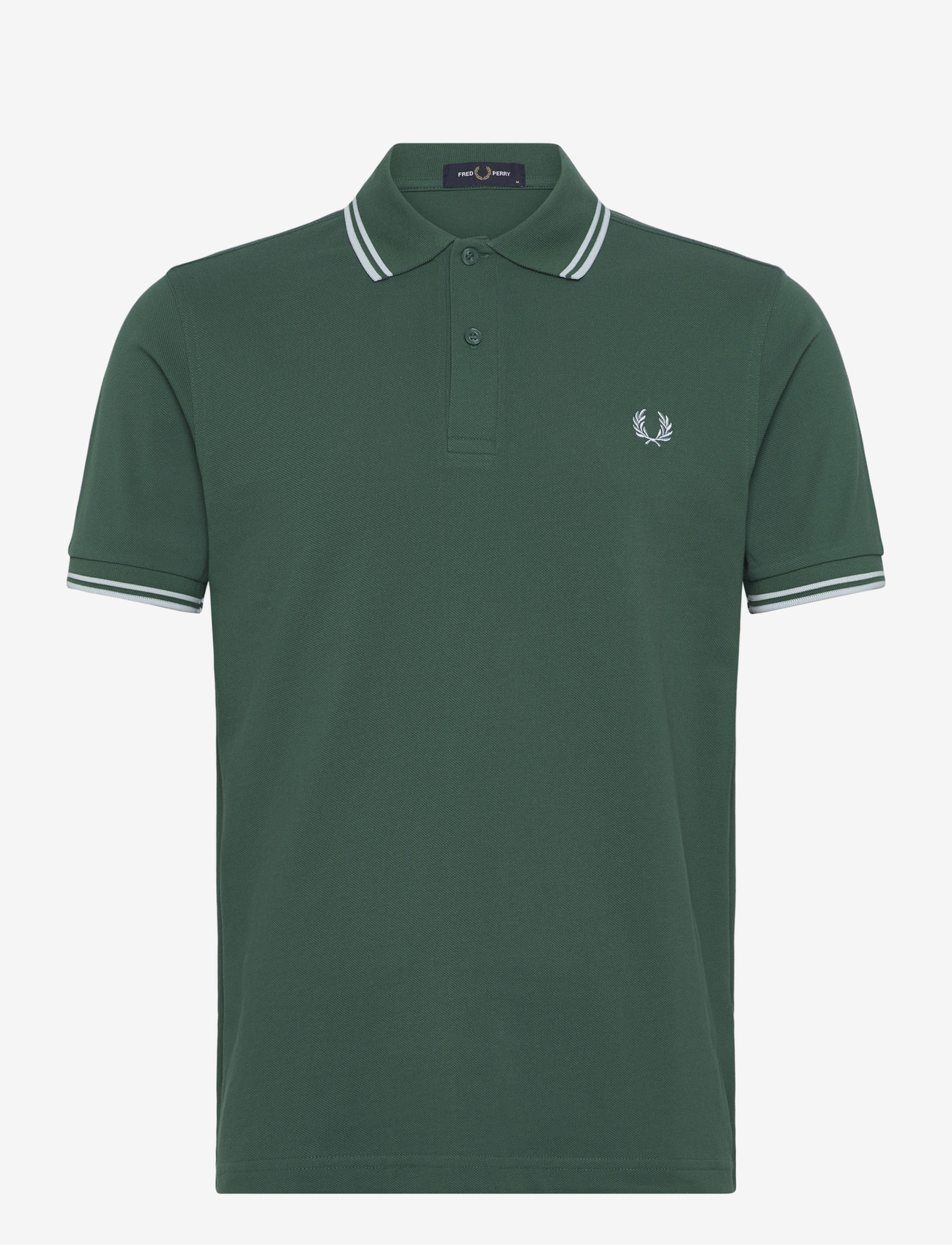 Fred Perry - TWIN TIPPED FP SHIRT - kortärmade pikéer - sport green / light ice / ligh - 1