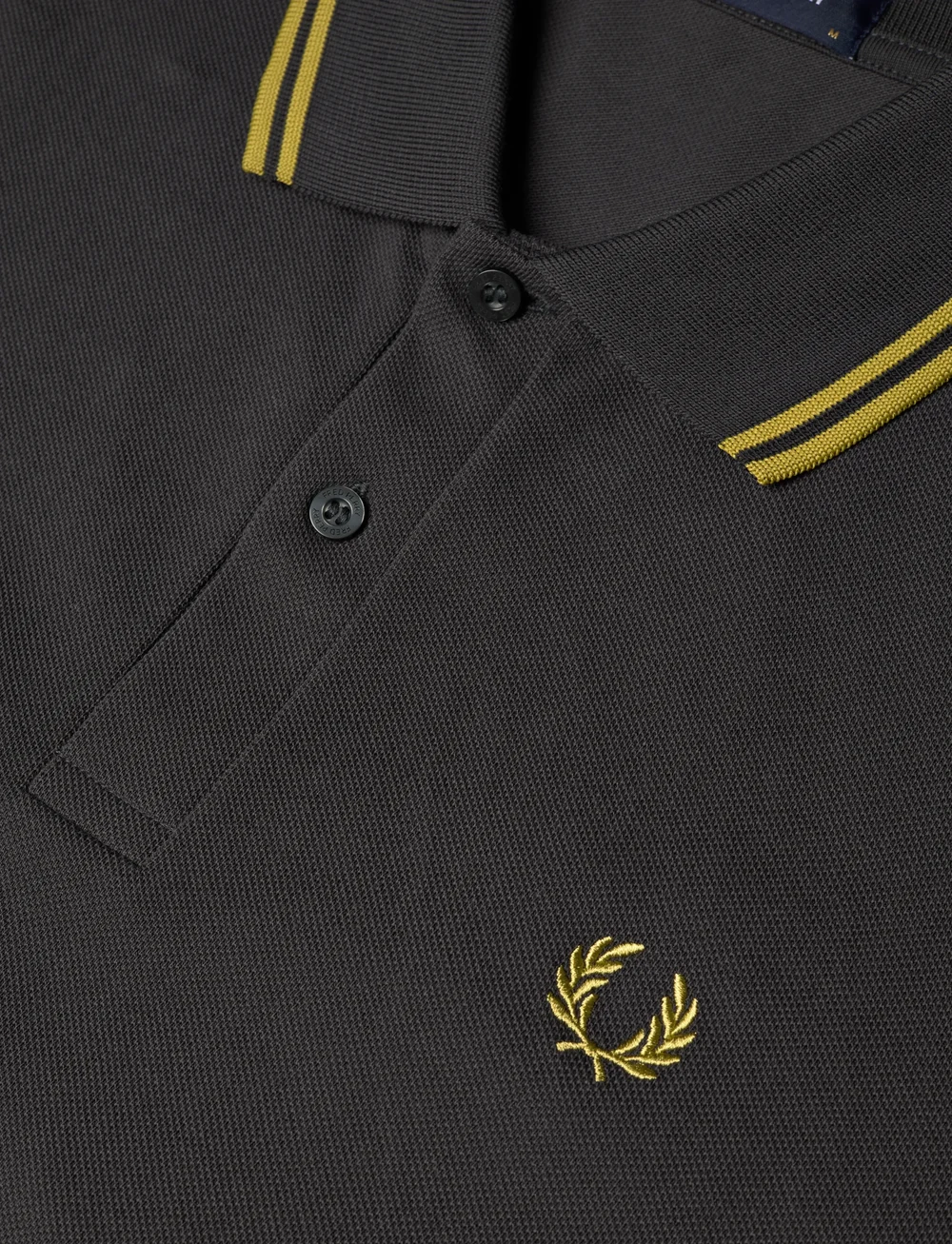 Fred Perry - TWIN TIPPED FP SHIRT - kurzärmelig - ancgr/tnnsblyell - 2