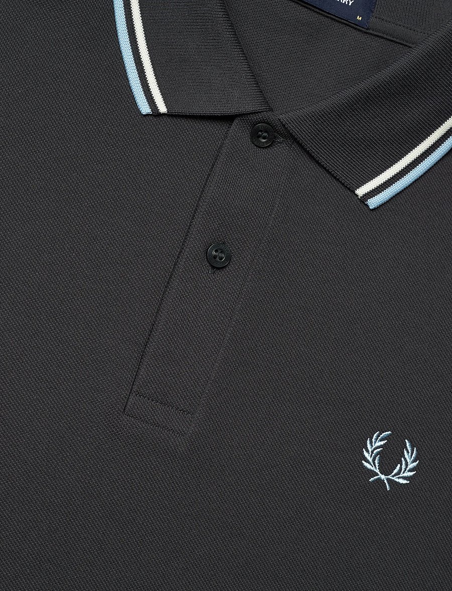Fred Perry - TWIN TIPPED FP SHIRT - korte mouwen - anchgr/ec/bllbyb - 5