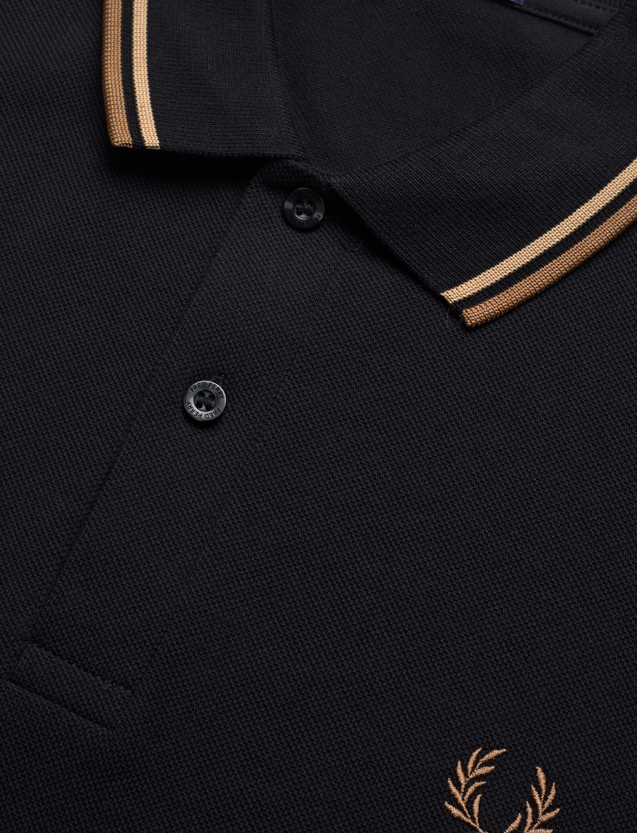 Fred Perry - TWIN TIPPED FP SHIRT - kortærmede poloer - bk/wrmston/shdst - 1