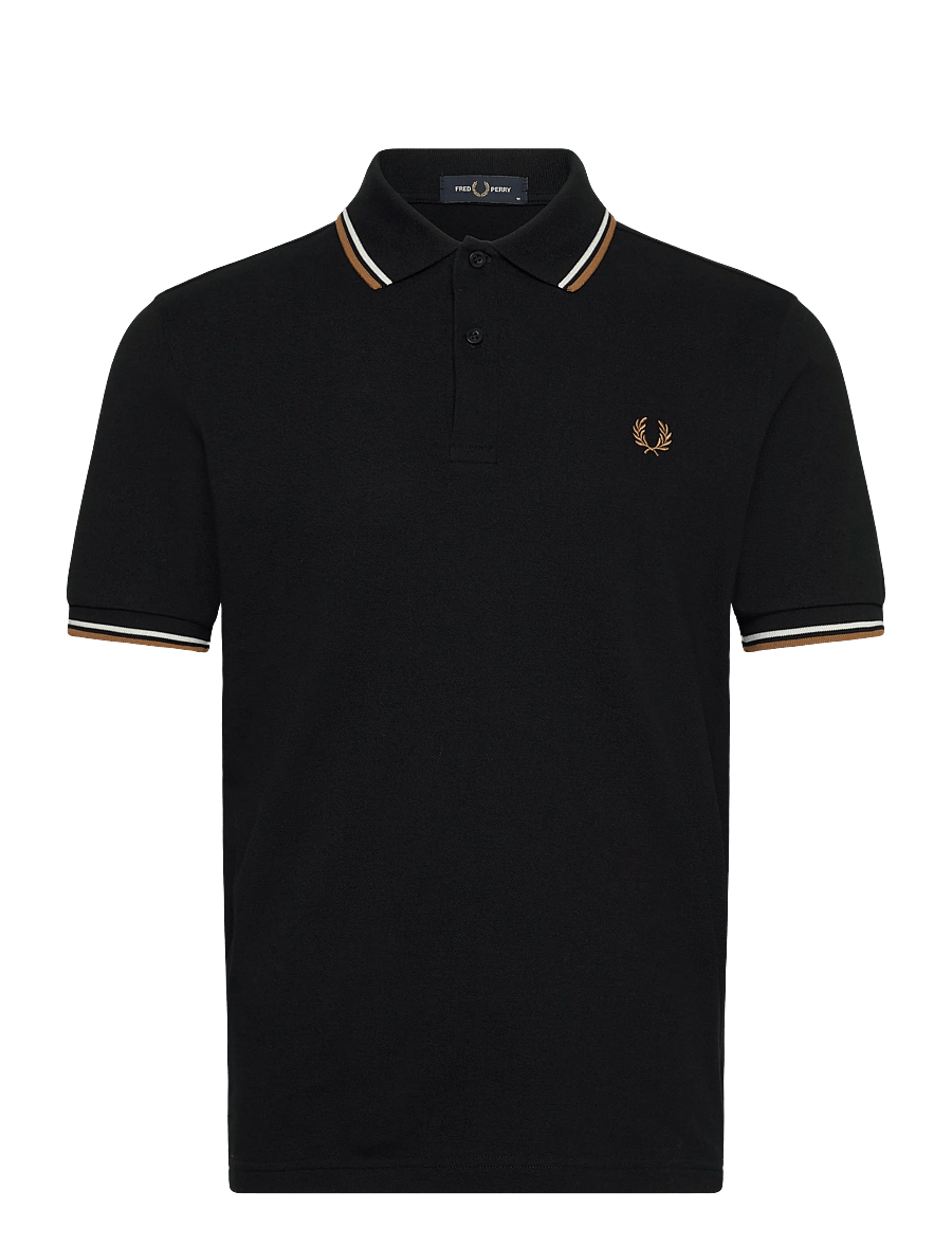Fred Perry - TWIN TIPPED FP SHIRT - kurzärmelig - black - 1