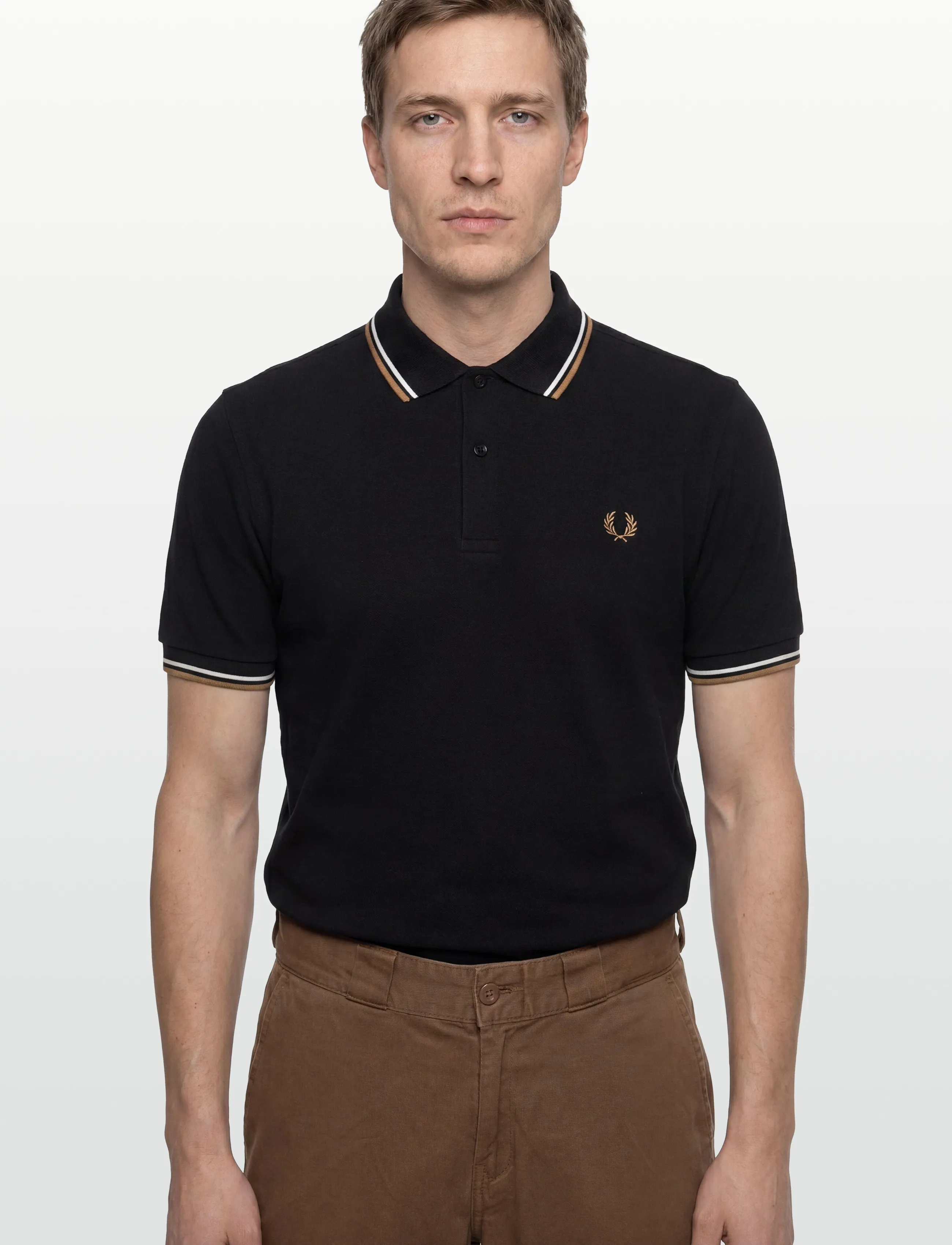 Fred Perry - TWIN TIPPED FP SHIRT - short-sleeved polos - black - 3