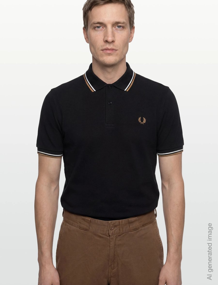 Fred Perry - TWIN TIPPED FP SHIRT - kurzärmelig - black - 3