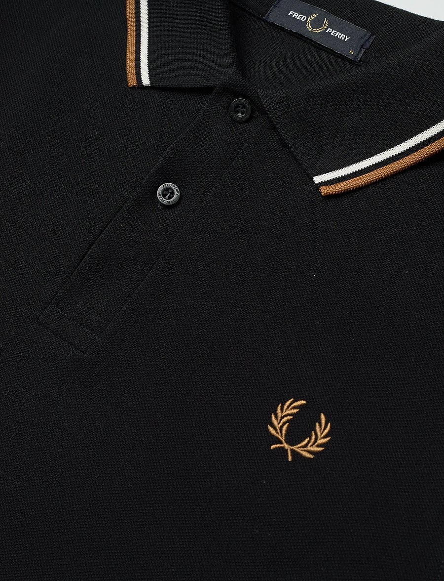 Fred Perry - TWIN TIPPED FP SHIRT - kurzärmelig - black - 5