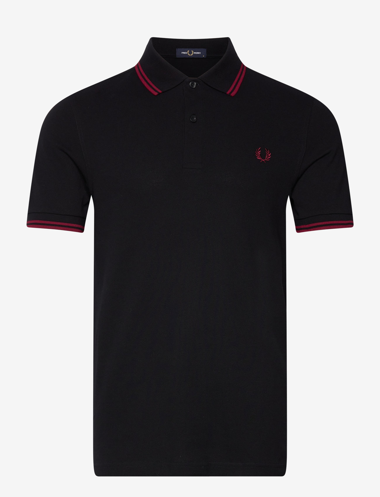 Fred Perry - TWIN TIPPED FP SHIRT - kurzärmelig - black/burnt red - 0