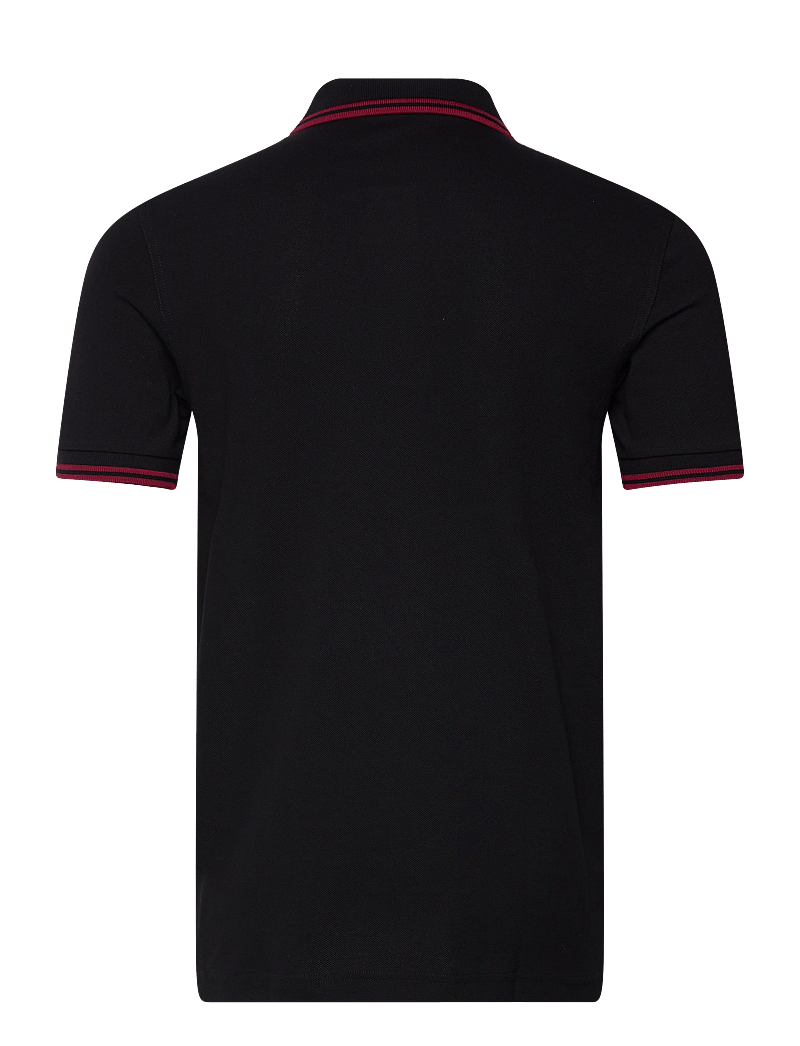 Fred Perry - TWIN TIPPED FP SHIRT - kurzärmelig - black/burnt red - 1