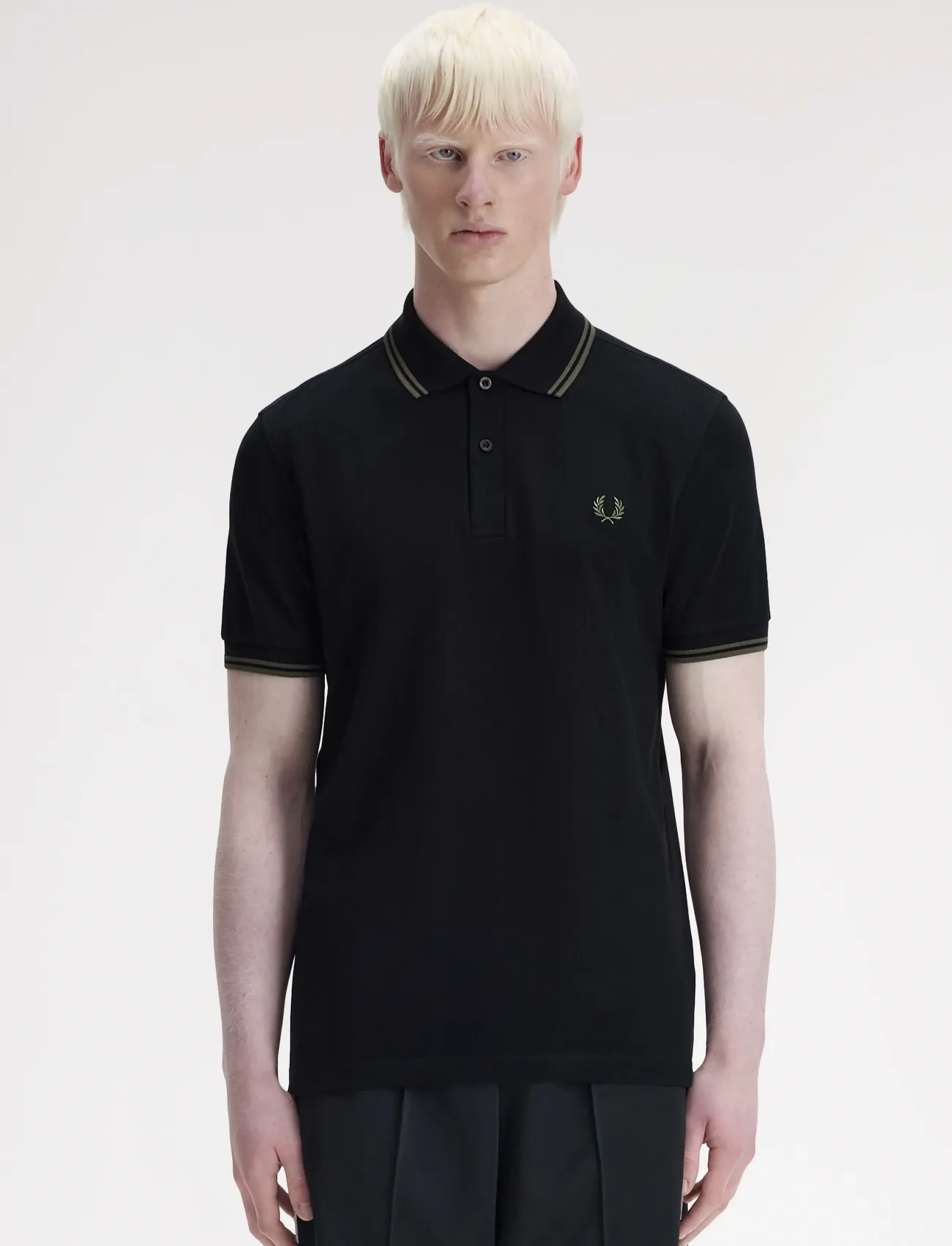 Fred Perry Twin Tipped Fp Shirt, Mænd, Twin Tipped Polo Shirt, Sort, Str: XS