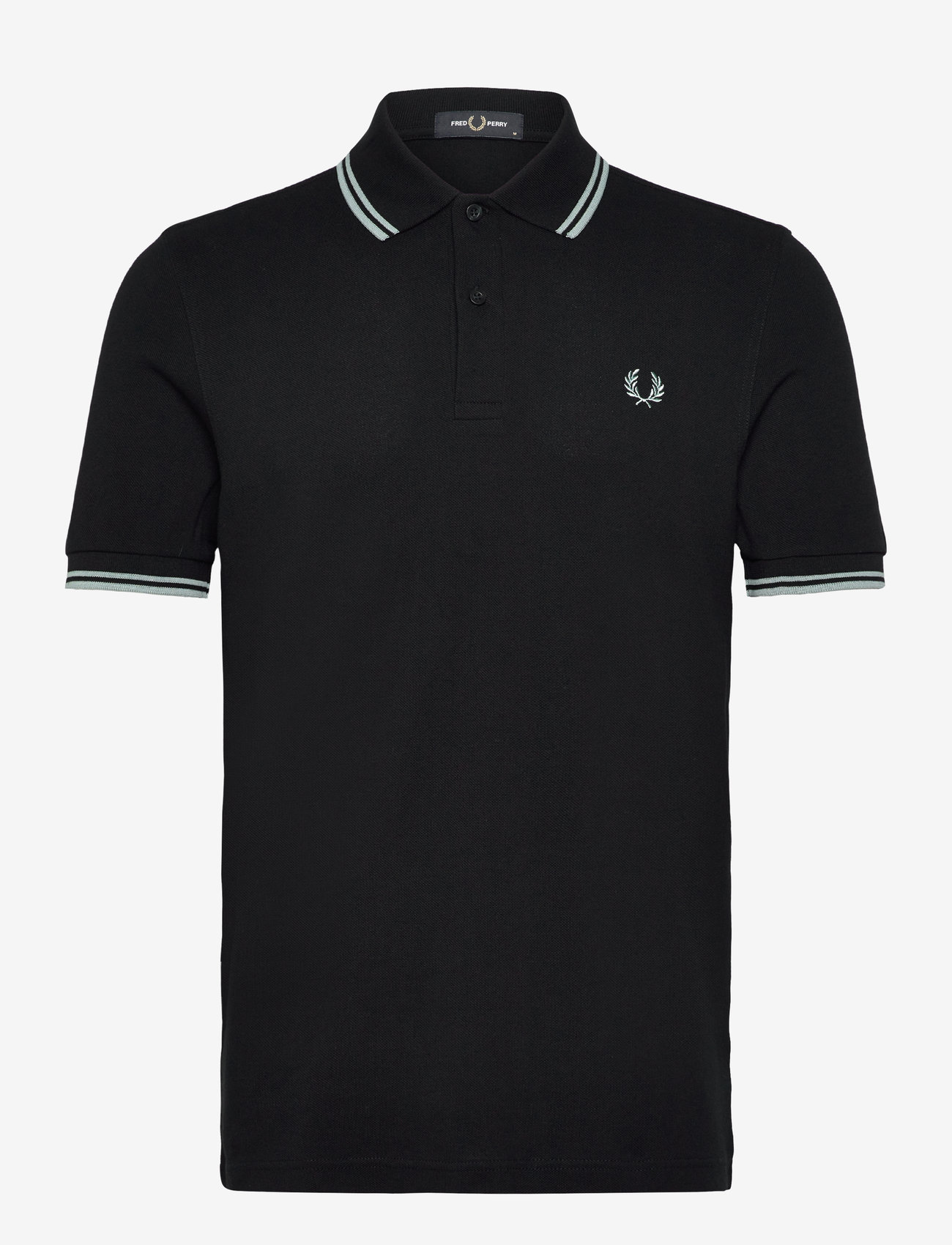 Fred Perry - TWIN TIPPED FP SHIRT - kortärmade pikéer - black/silverblue - 0