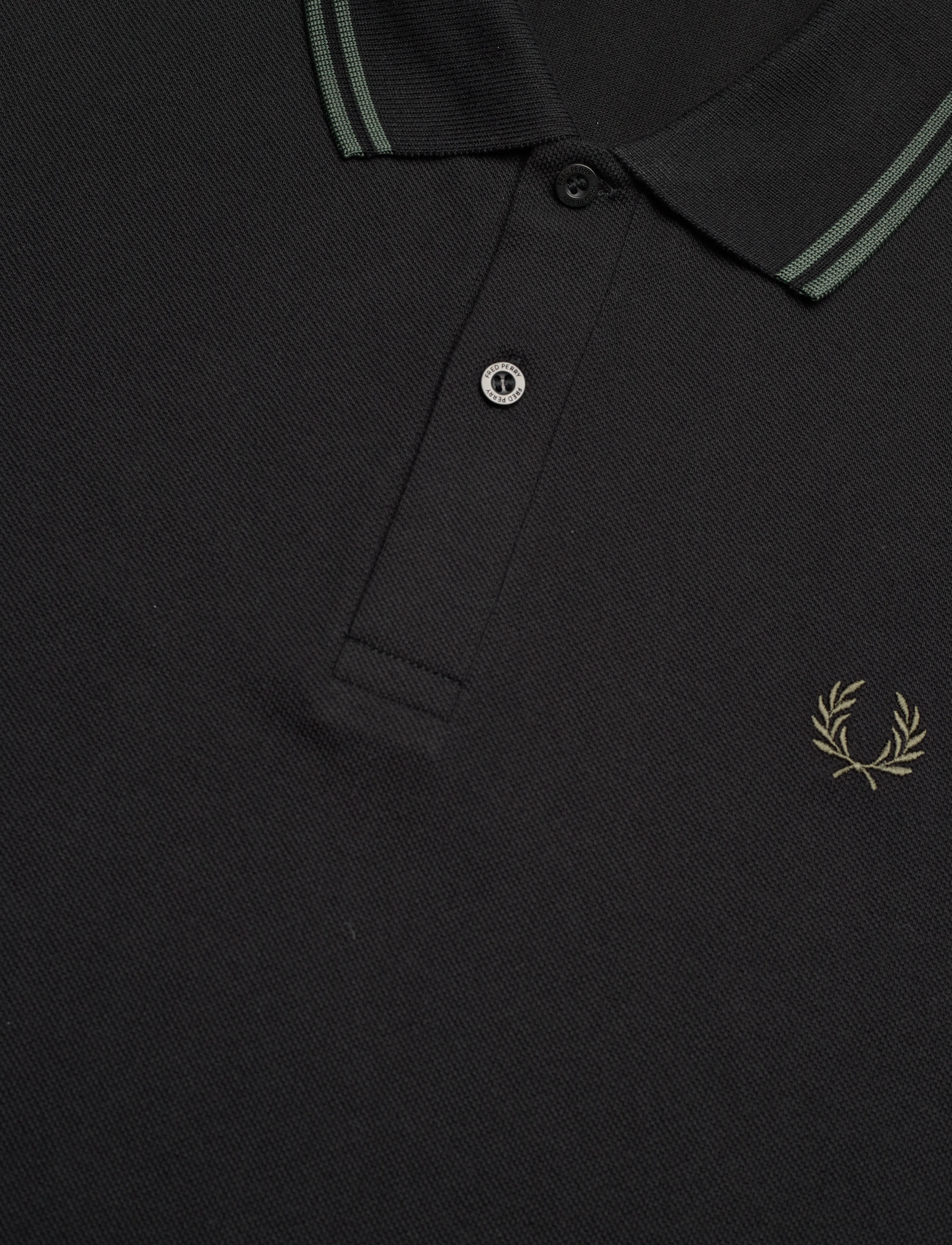 Fred Perry - TWIN TIPPED FP SHIRT - kortärmade pikéer - blk/crt grn - 2