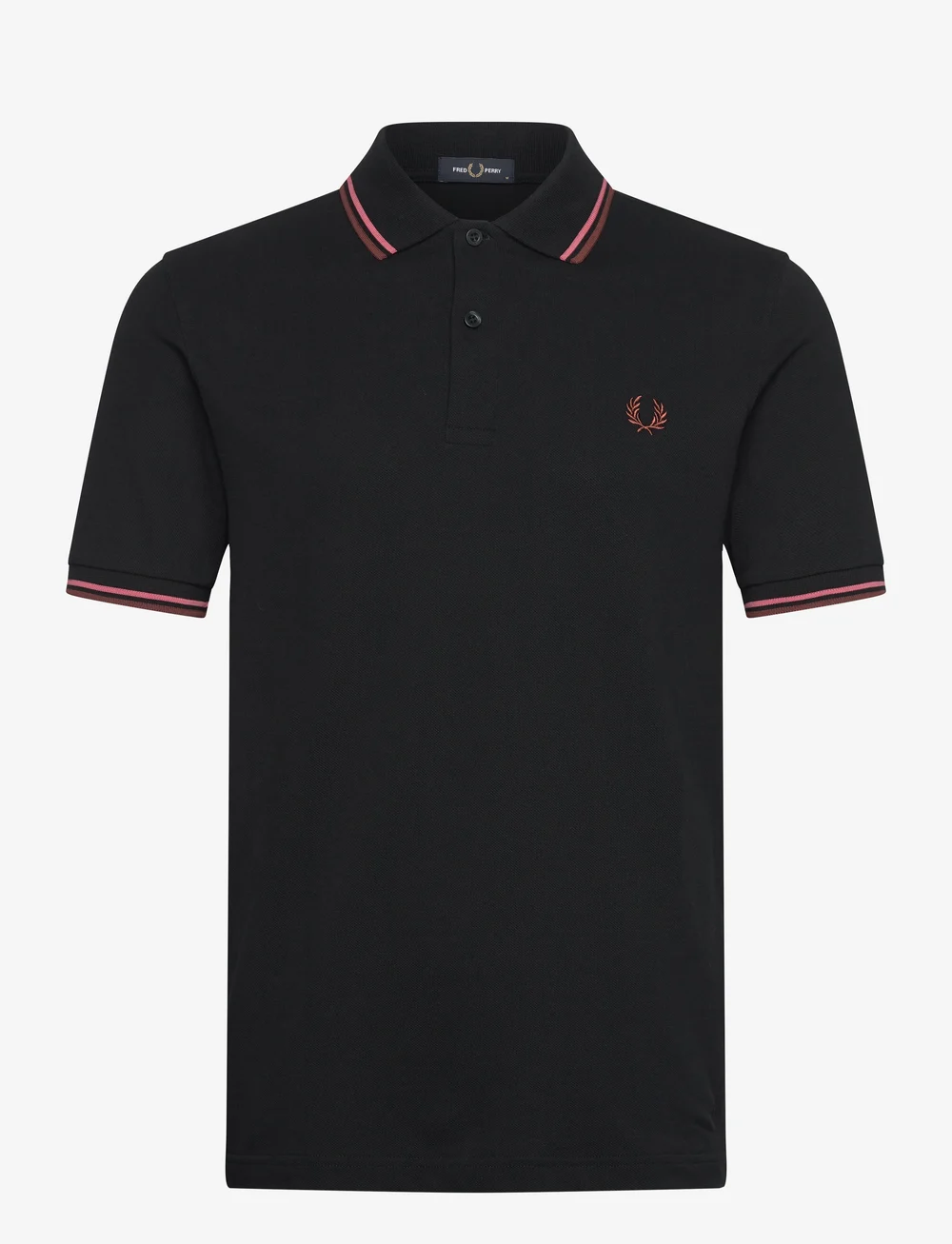 Fred Perry - TWIN TIPPED FP SHIRT - kortärmade pikéer - blk/pttpnk/whbrw - 0