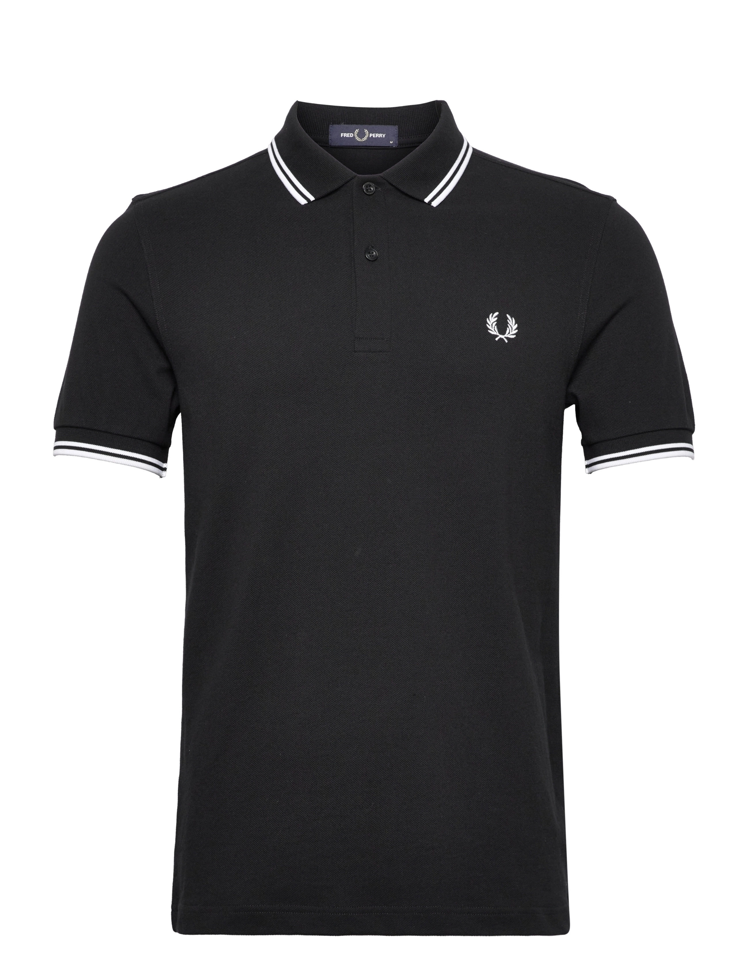 Fred Perry Twin Tipped Fp Shirt, S, Black, Poloer > Kortærmede, Herre