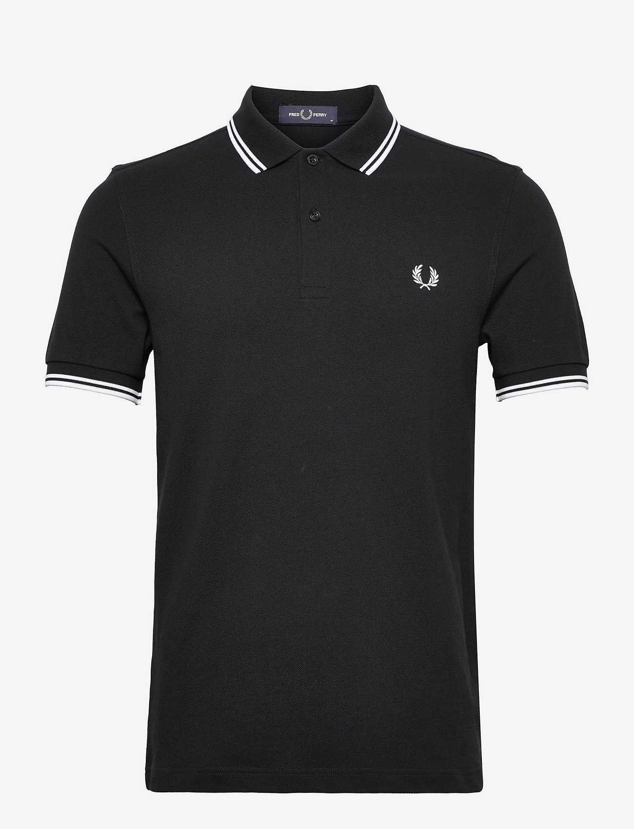 Fred Perry - TWIN TIPPED FP SHIRT - kortärmade pikéer - blk/wht/wht - 0