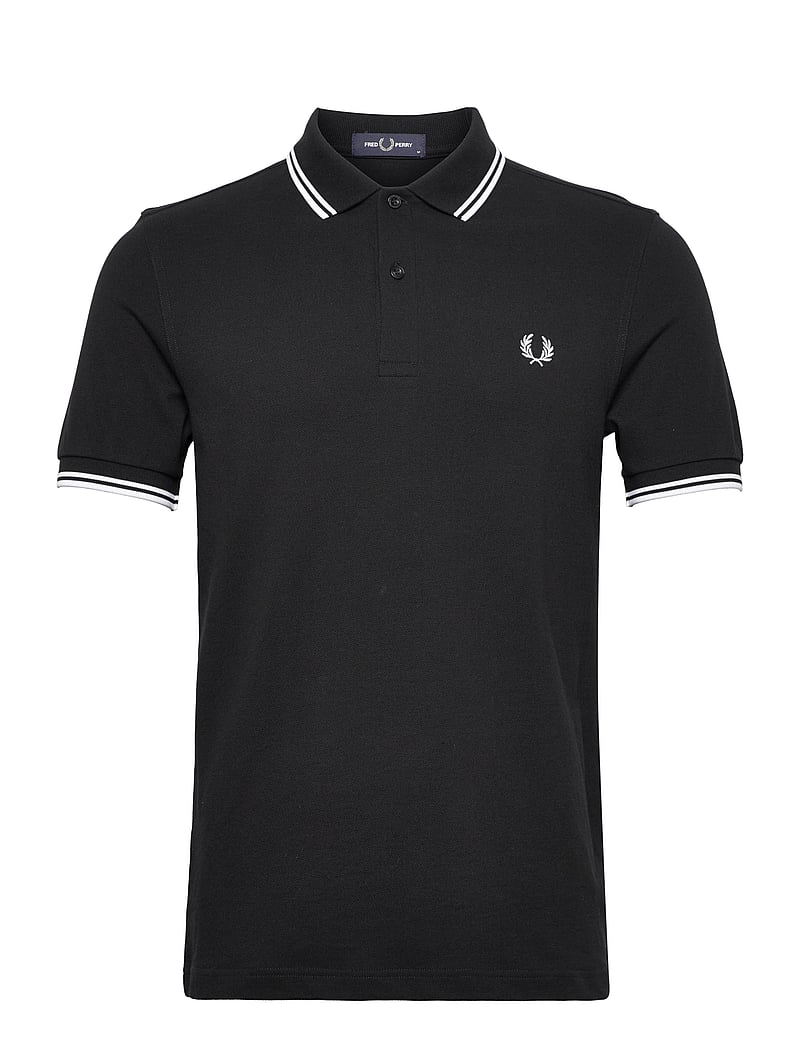 Fred Perry - TWIN TIPPED FP SHIRT - kortärmade pikéer - blk/wht/wht - 0