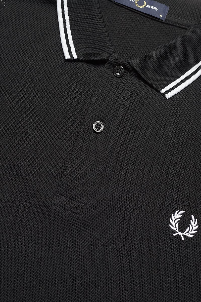 Fred Perry - TWIN TIPPED FP SHIRT - kortärmade pikéer - blk/wht/wht - 2