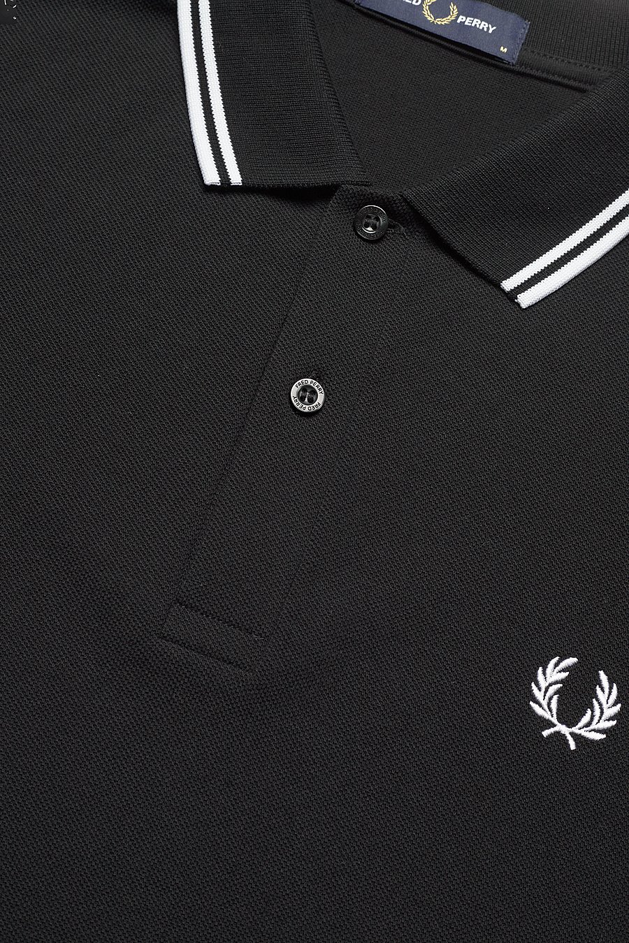 Fred Perry - TWIN TIPPED FP SHIRT - korte mouwen - blk/wht/wht - 2