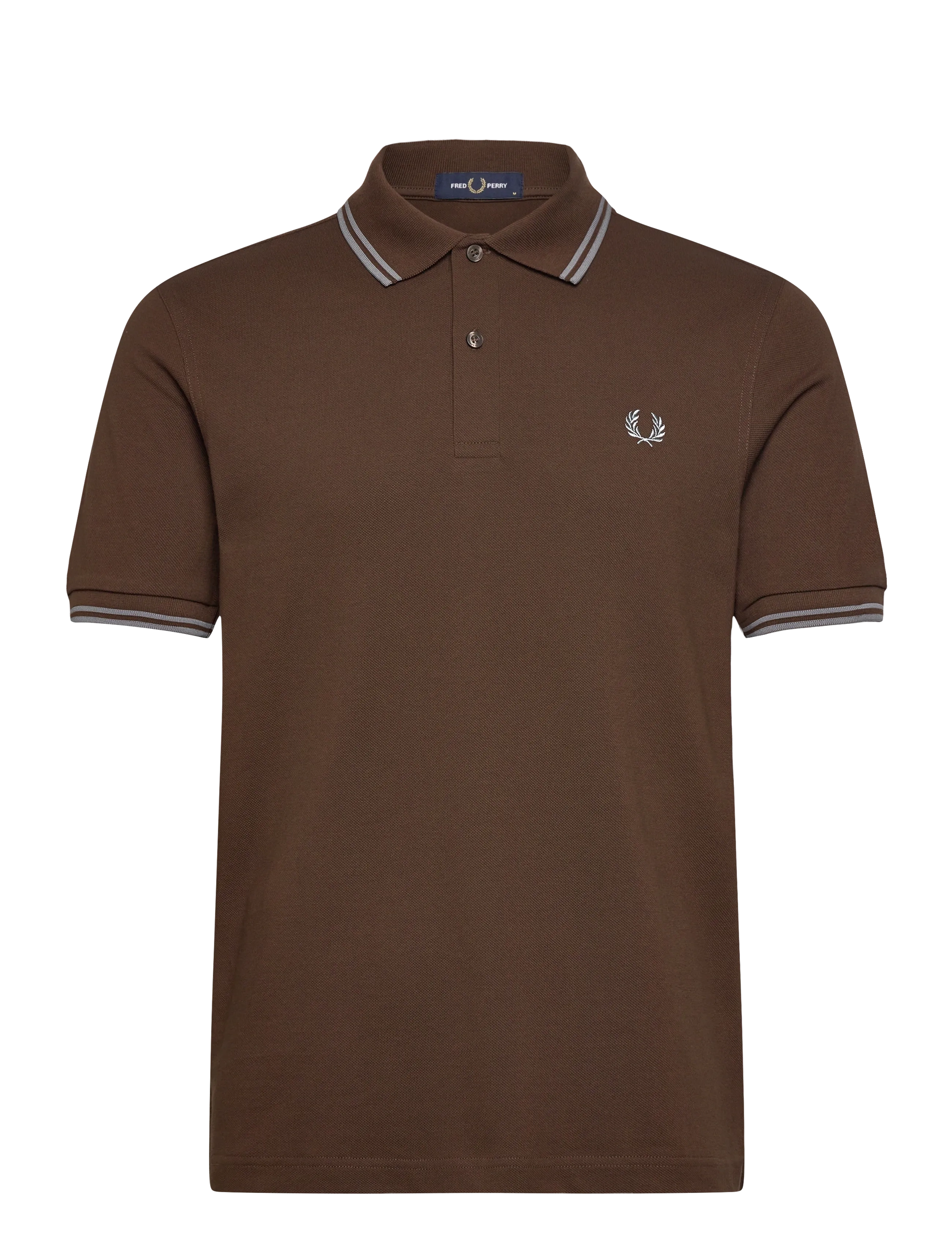 Fred Perry TWIN TIPPED FP SHIRT - Poloer - BRNTTBCC/STKPRTB / brown