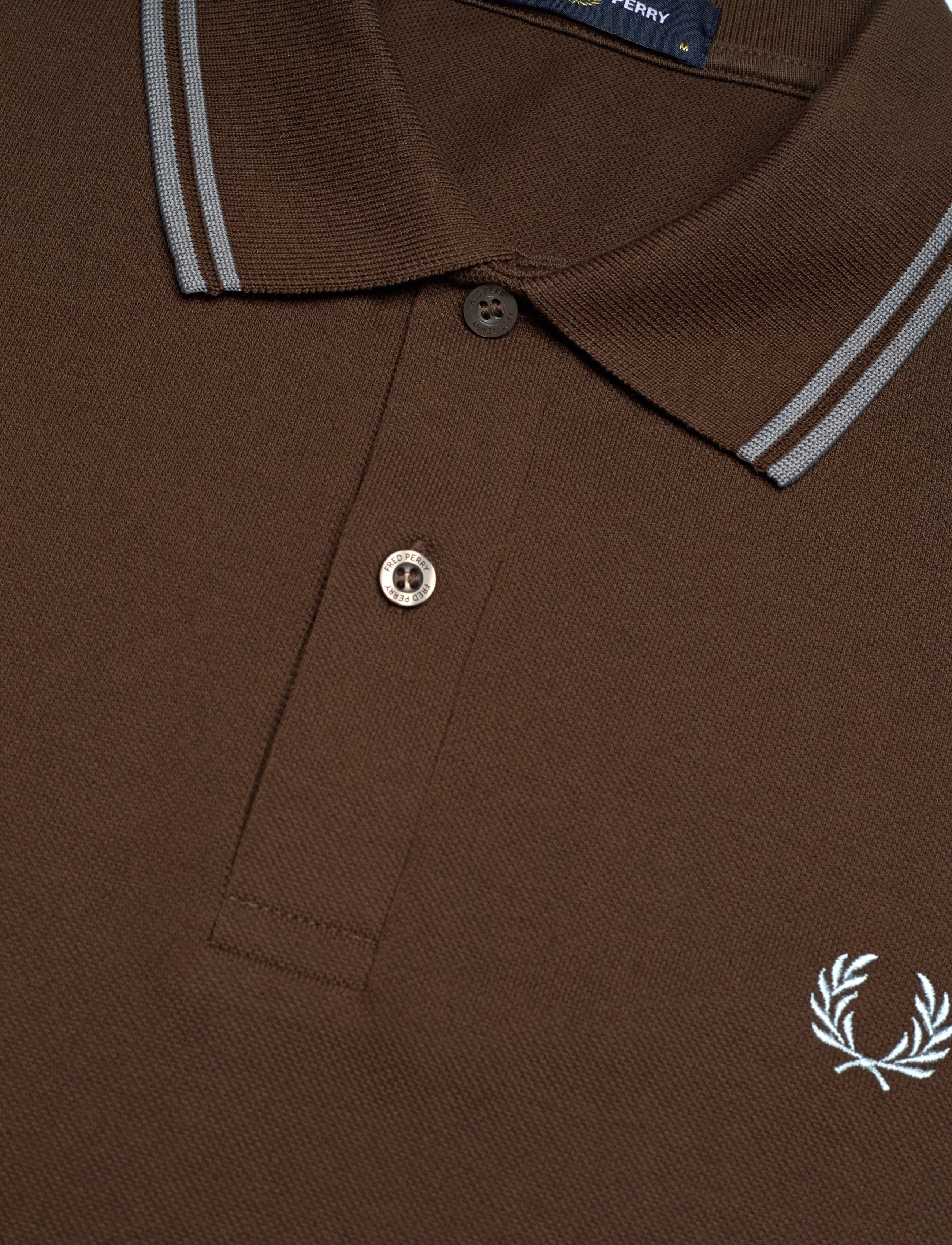 Fred Perry - TWIN TIPPED FP SHIRT - short-sleeved polos - brnttbcc/stkprtb - 2