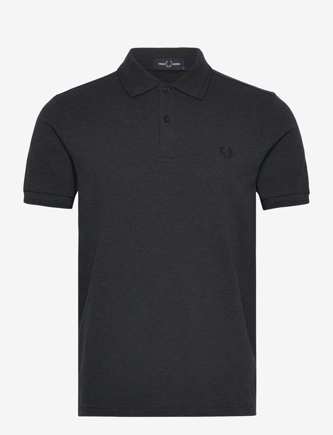 Fred Perry - TWIN TIPPED FP SHIRT - kortærmede poloer - charcoalmarl/blk - 1