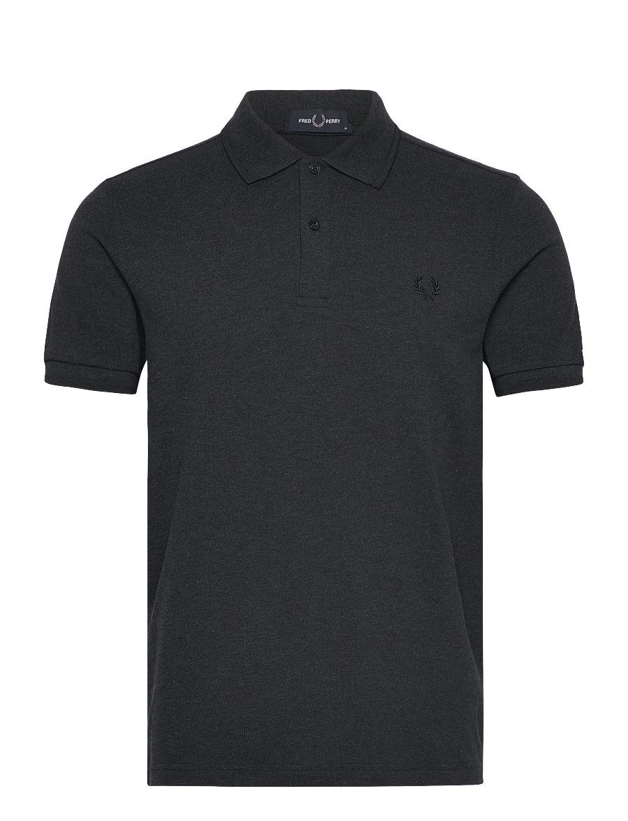 Fred Perry - TWIN TIPPED FP SHIRT - lühikeste varrukatega polod - charcoalmarl/blk - 1
