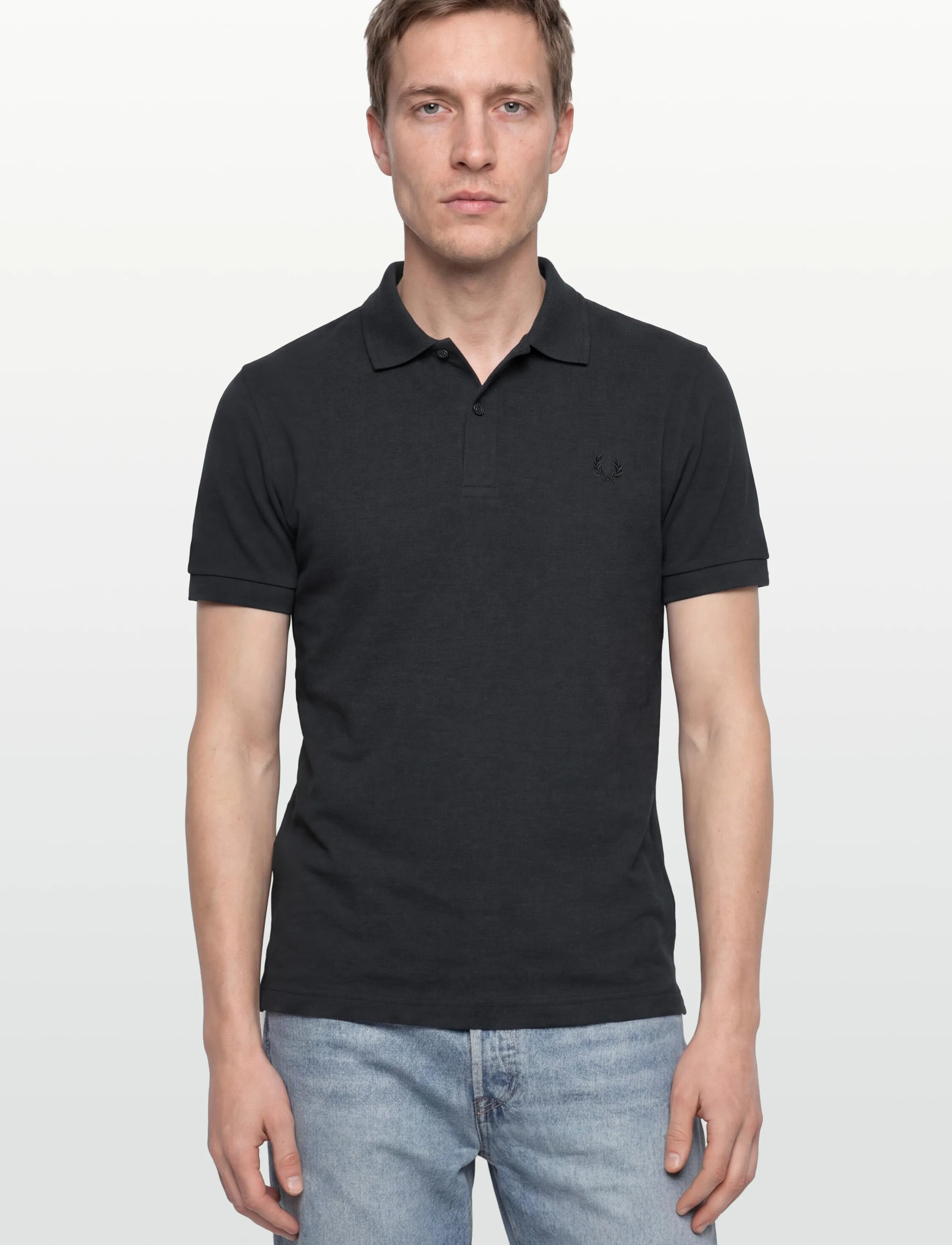 Fred Perry - TWIN TIPPED FP SHIRT - short-sleeved polos - charcoalmarl/blk - 3