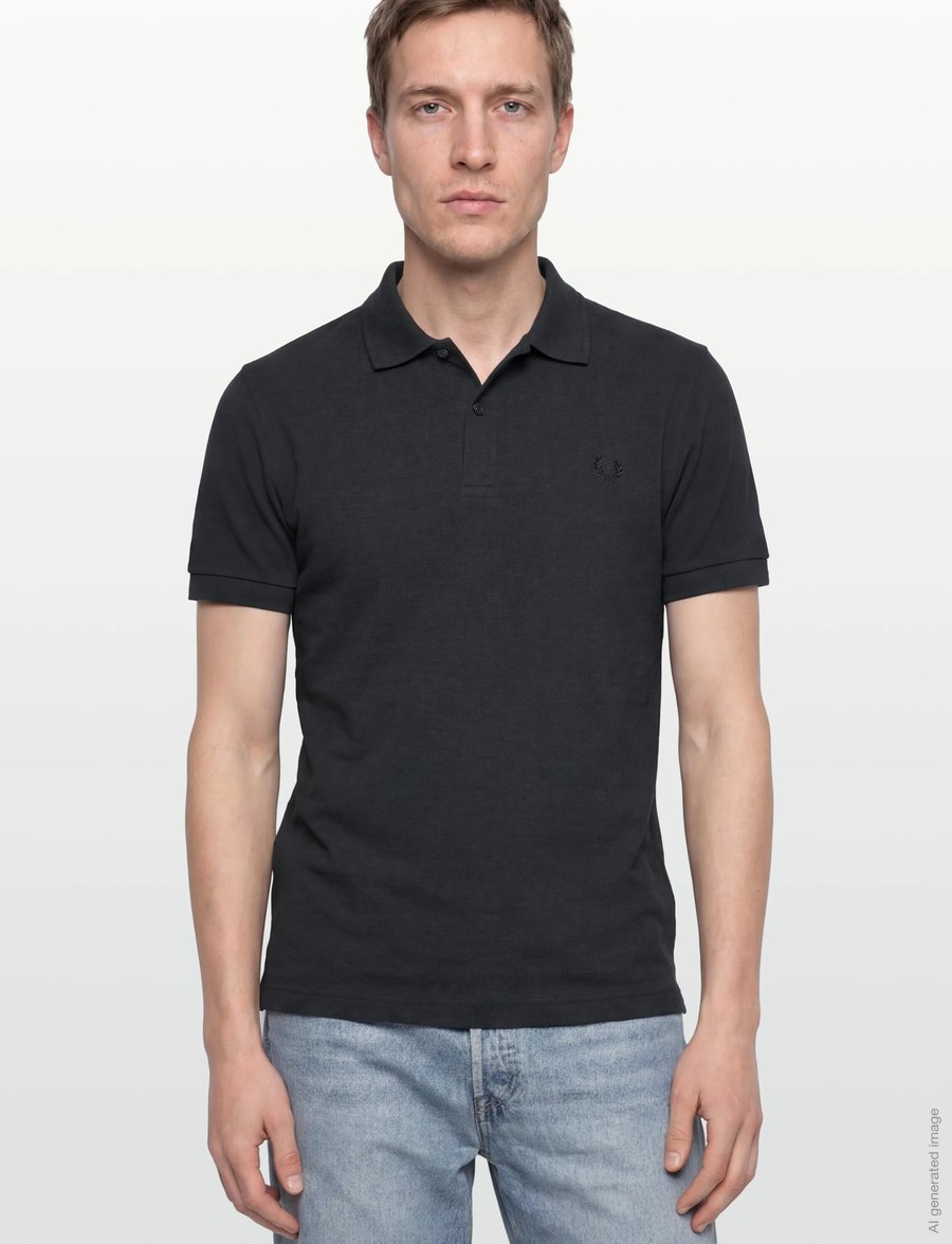 Fred Perry - TWIN TIPPED FP SHIRT - lühikeste varrukatega polod - charcoalmarl/blk - 3