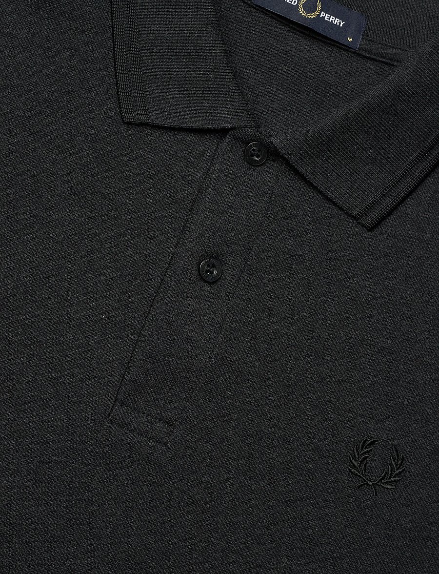 Fred Perry - TWIN TIPPED FP SHIRT - lühikeste varrukatega polod - charcoalmarl/blk - 5
