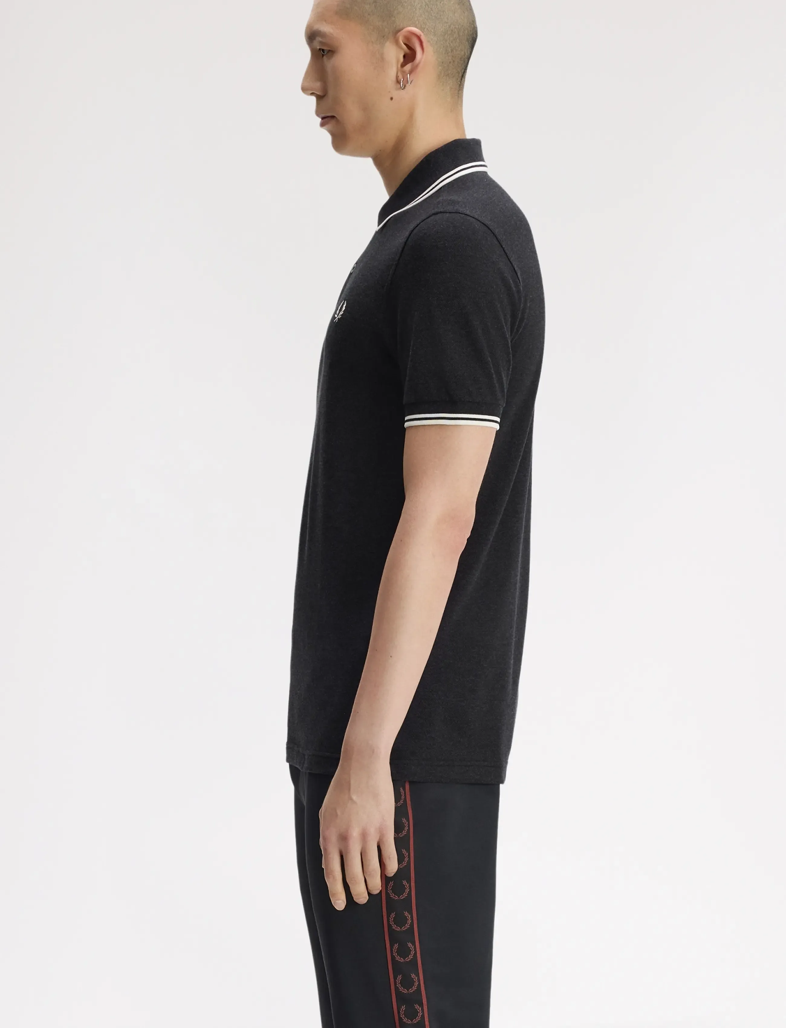 Fred Perry - TWIN TIPPED FP SHIRT - kortærmede poloer - chrclmrl/ecr/ecr - 3