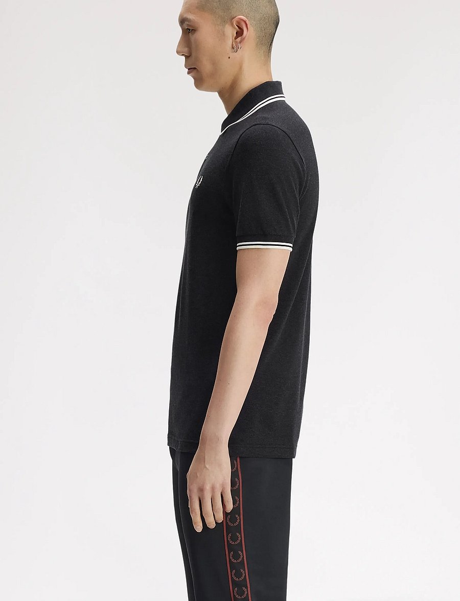 Fred Perry - TWIN TIPPED FP SHIRT - kortærmede poloer - chrclmrl/ecr/ecr - 3