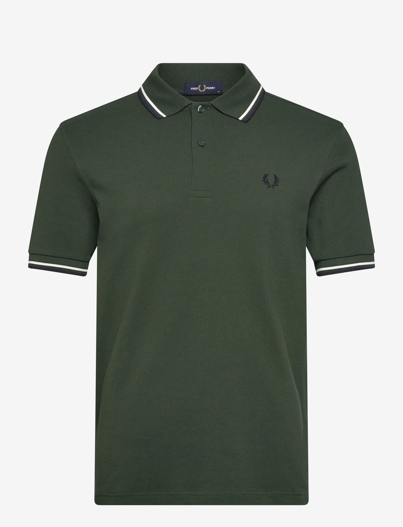 Fred Perry - TWIN TIPPED FP SHIRT - kortärmade pikéer - crtgrn/snwt/nvy - 0