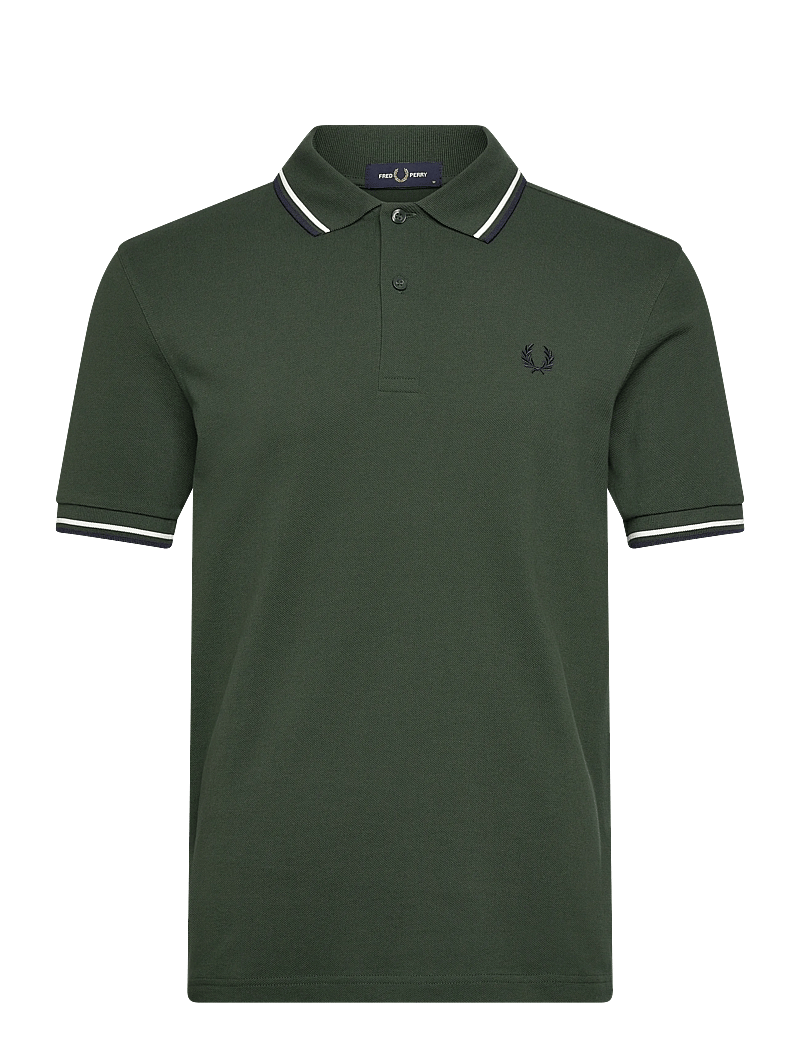 Fred Perry - TWIN TIPPED FP SHIRT - kortärmade pikéer - crtgrn/snwt/nvy - 0