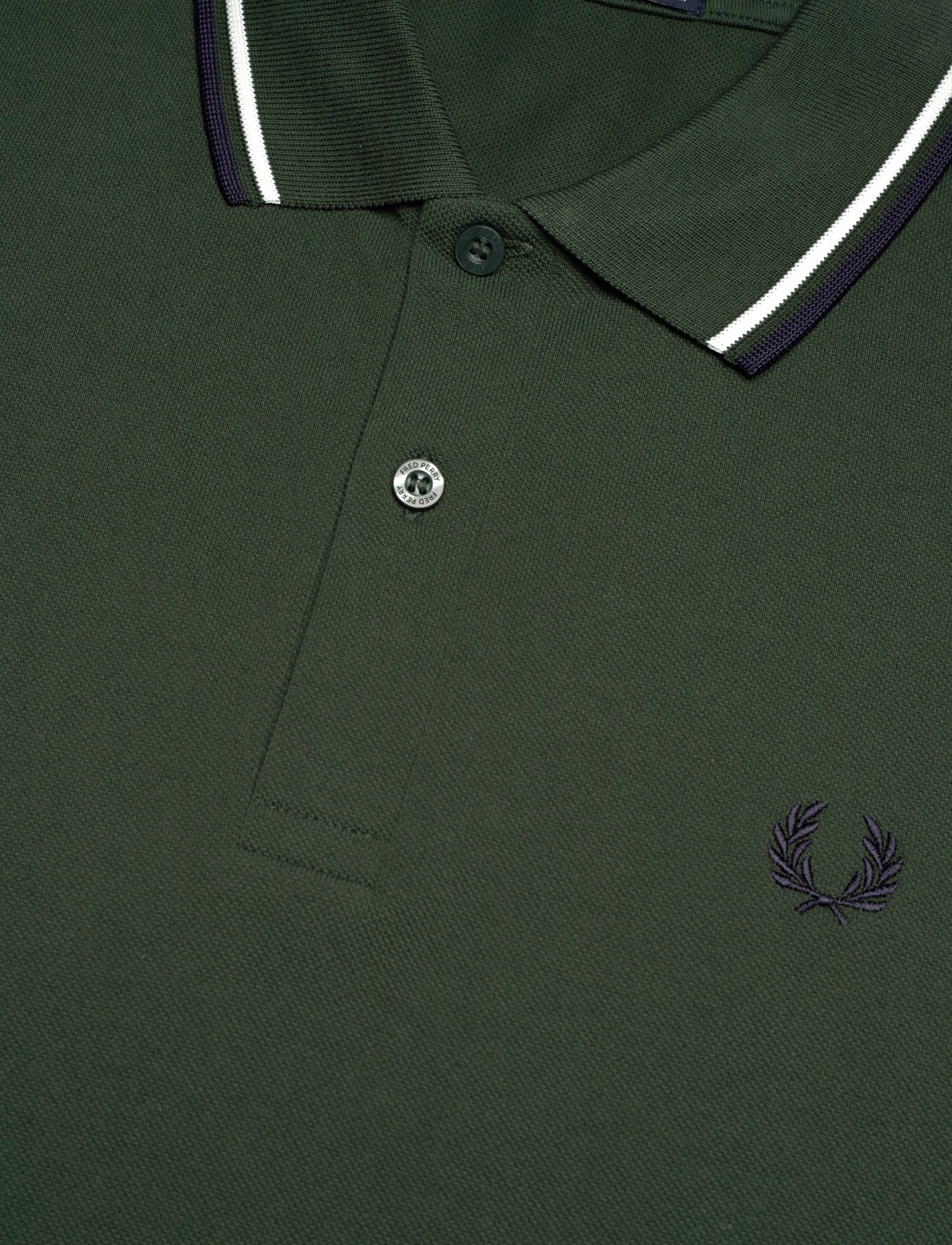 Fred Perry - TWIN TIPPED FP SHIRT - short-sleeved polos - crtgrn/snwt/nvy - 2