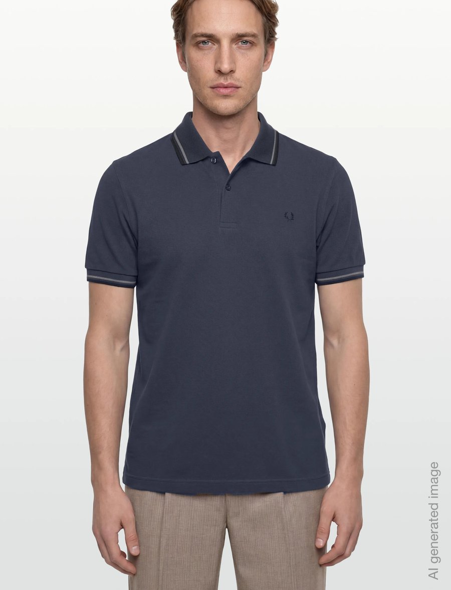 Fred Perry - TWIN TIPPED FP SHIRT - short-sleeved polos - drkair/spbl/blk - 3