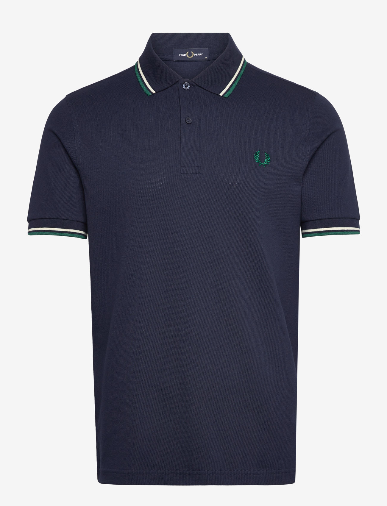 Fred Perry - THE TWIN TIPPED FP SHIRT - kortærmede poloer - drkcr/lecr/lblgr - 0