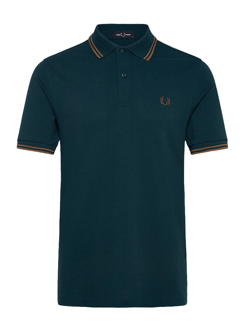 Fred Perry - TWIN TIPPED FP SHIRT - kortärmade pikéer - drkptrl/shdstone - 0