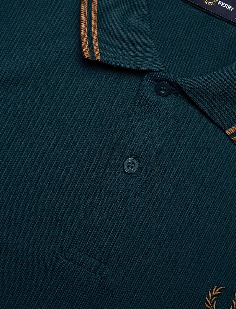 Fred Perry - TWIN TIPPED FP SHIRT - kortärmade pikéer - drkptrl/shdstone - 2