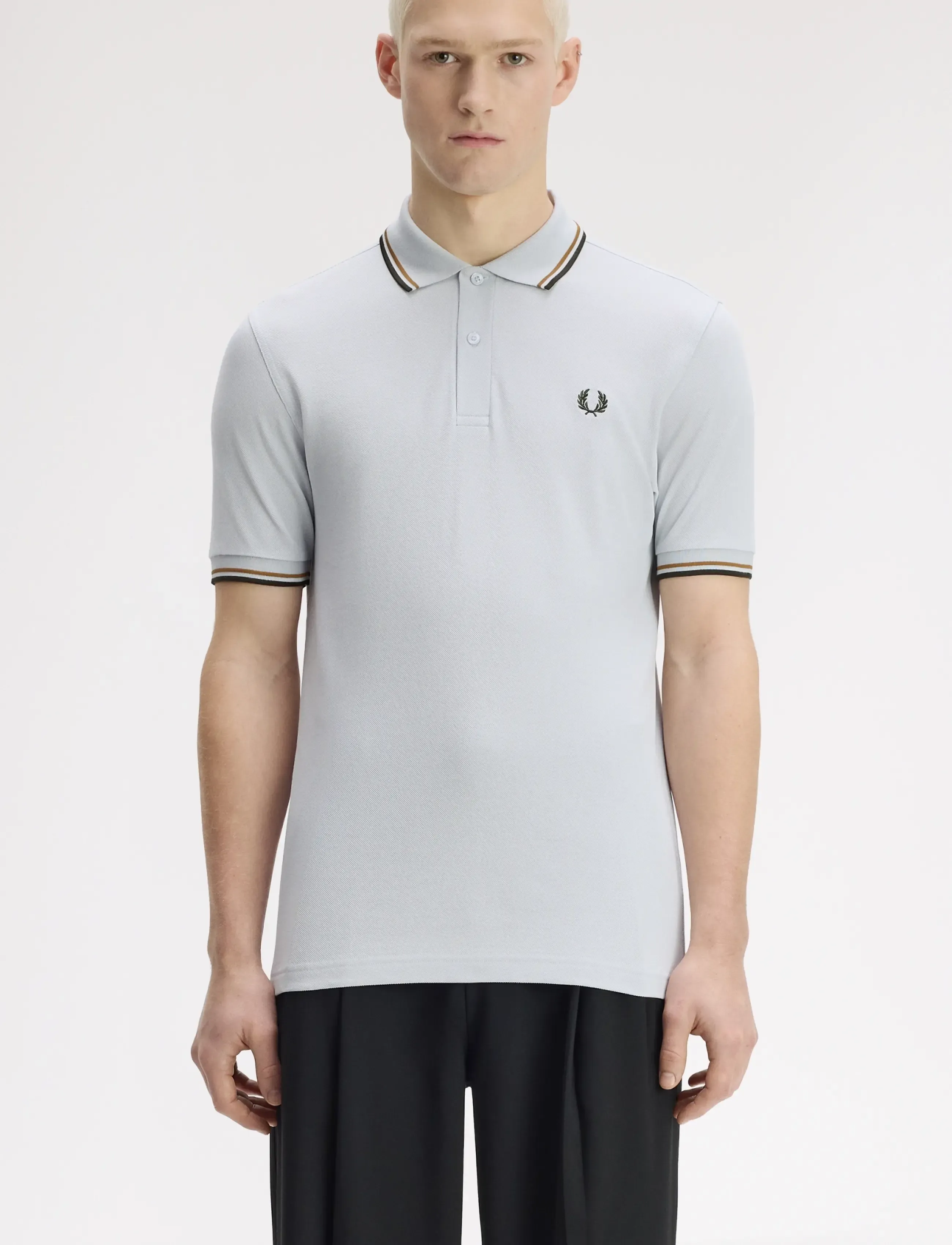 Fred Perry TWIN TIPPED FP SHIRT - Fred Perry - DSKBL/DRKCA/NGRN / blue